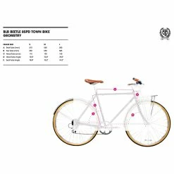 BLB Brick Lane Bikes Coccinelle Town 8 Vitesses - Noir -Cannondale Soldes beetle size table 1